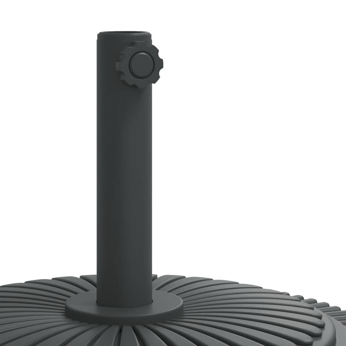 SONNENSCHIRMSTÄNDER Mit Rollen Für Ø38/48 Mm Mast 27 Kg Rund - Schwarz, Kunststoff (45/45cm) - vidaXL