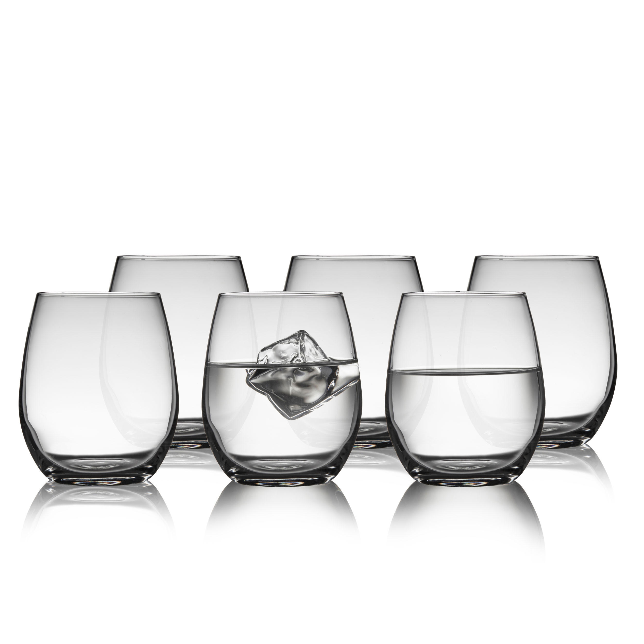 WASSERGLAS Juvel 6er Set, Glas, Klar, 390 ml - Transparent, Glas (0.39L) - Lyngby Glas