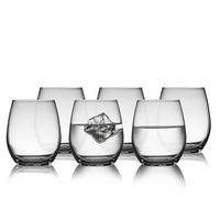 WASSERGLAS Juvel 6er Set, Glas, Klar, 390 ml - Transparent, Glas (0.39L) - Lyngby Glas