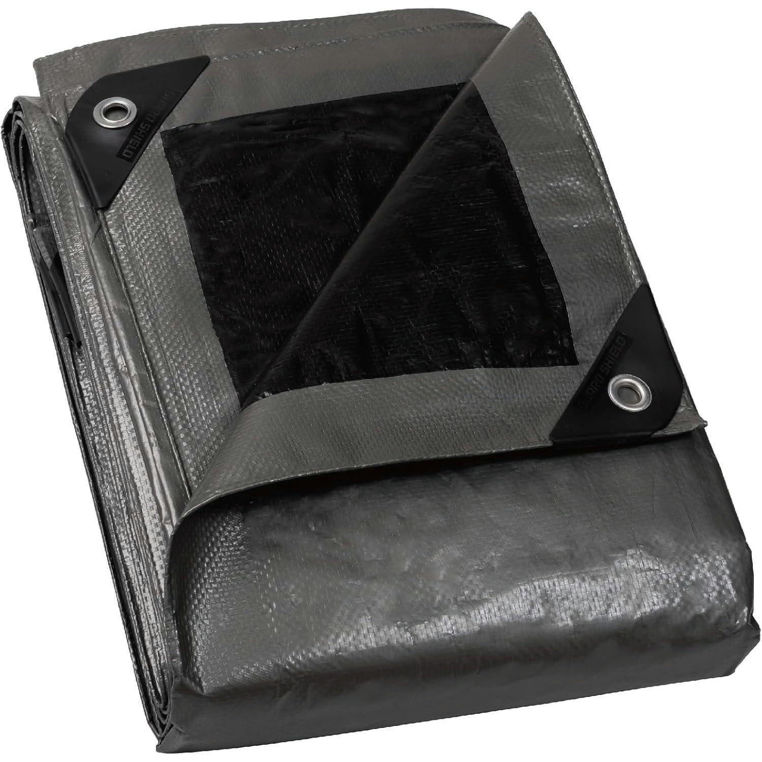 ABDECKPLANE 3 x 3 m Grau/Schwarz Wasserdicht 120g/m² - Grau, Kunststoff (30/25/3.6cm)