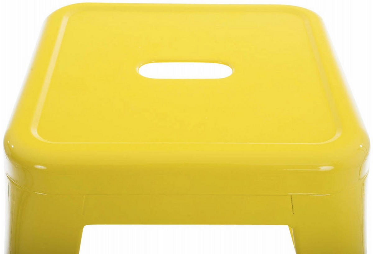 SITZHOCKER 4er Set Arvida gelb - Gelb, Metall (40/46/40cm) - TPFLiving