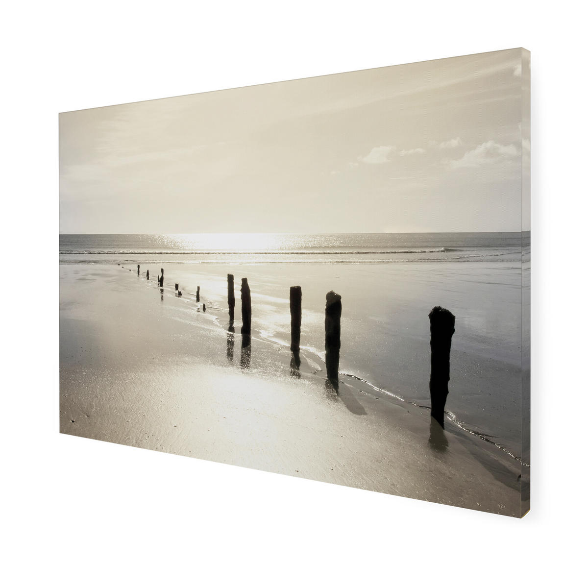 LEINWANDBILD Sonnenuntergang - 50x70cm - Braun/Grau, Textil (70/50cm) - Art for the Home