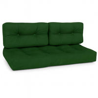 PALETTENKISSEN ECO Style Sitz 120x80x15cm Dunkelgrün + Rücken (2tlg) - Dunkelgrün, Textil (80/15/120cm) - Beautissu 