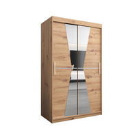 SCHWEBETÜRENSCHRANK 200/120/62 2-türig - Silberfarben/Eiche Artisan, Holz/Kunststoff (120/200/62cm) - Abiks Möbel