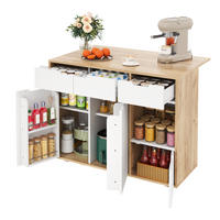 KÜCHENINSEL in Weiß Servierwagen mit Schubladen und 360°-Lenkrollen für Küche und Wohnzimmer, B120/T46/H85 cm - Weiß, Holzwerkstoff/Metall (120/85/46cm) - STILVORA
