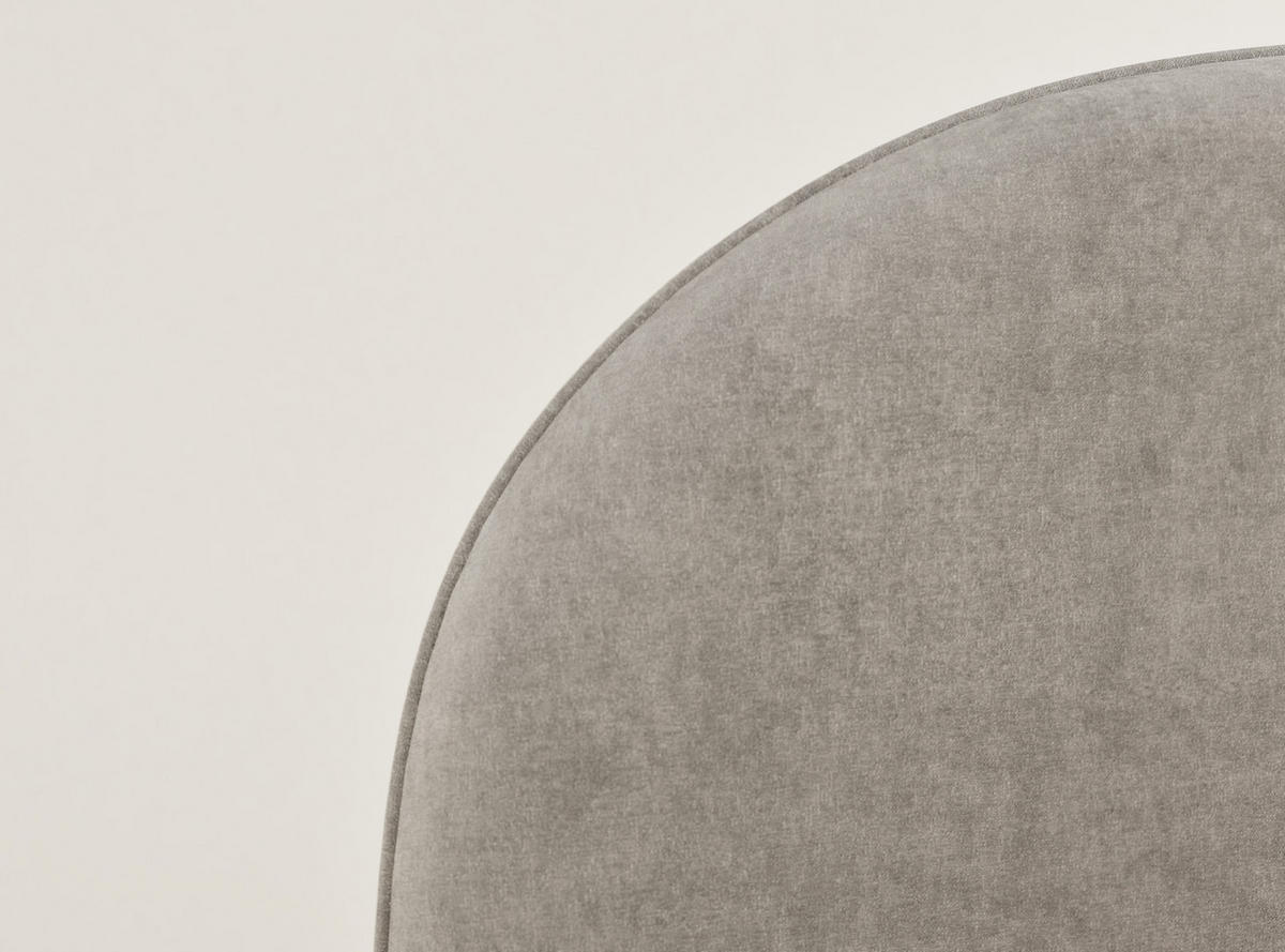 POLSTERBETT Koji Braun 180/200 cm im Chenille-Stoff - Schwarz/Naturfarben, Holz/Holzwerkstoff (180/200cm) - Maison de Reve