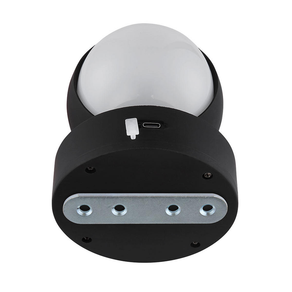 WANDLEUCHTE RANDI, Schwarz, LED, Akku, Touchdimmer, 2er Set - Schwarz, Kunststoff (12.5/10/10cm) - Globo Lighting