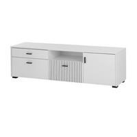TV-LOWBOARD weiß matt, TV Unterteil 150 x 44 cm mit Soft-Close - Schwarz/Weiß, Holzwerkstoff/Kunststoff (150/44/42cm) - Furn.Design
