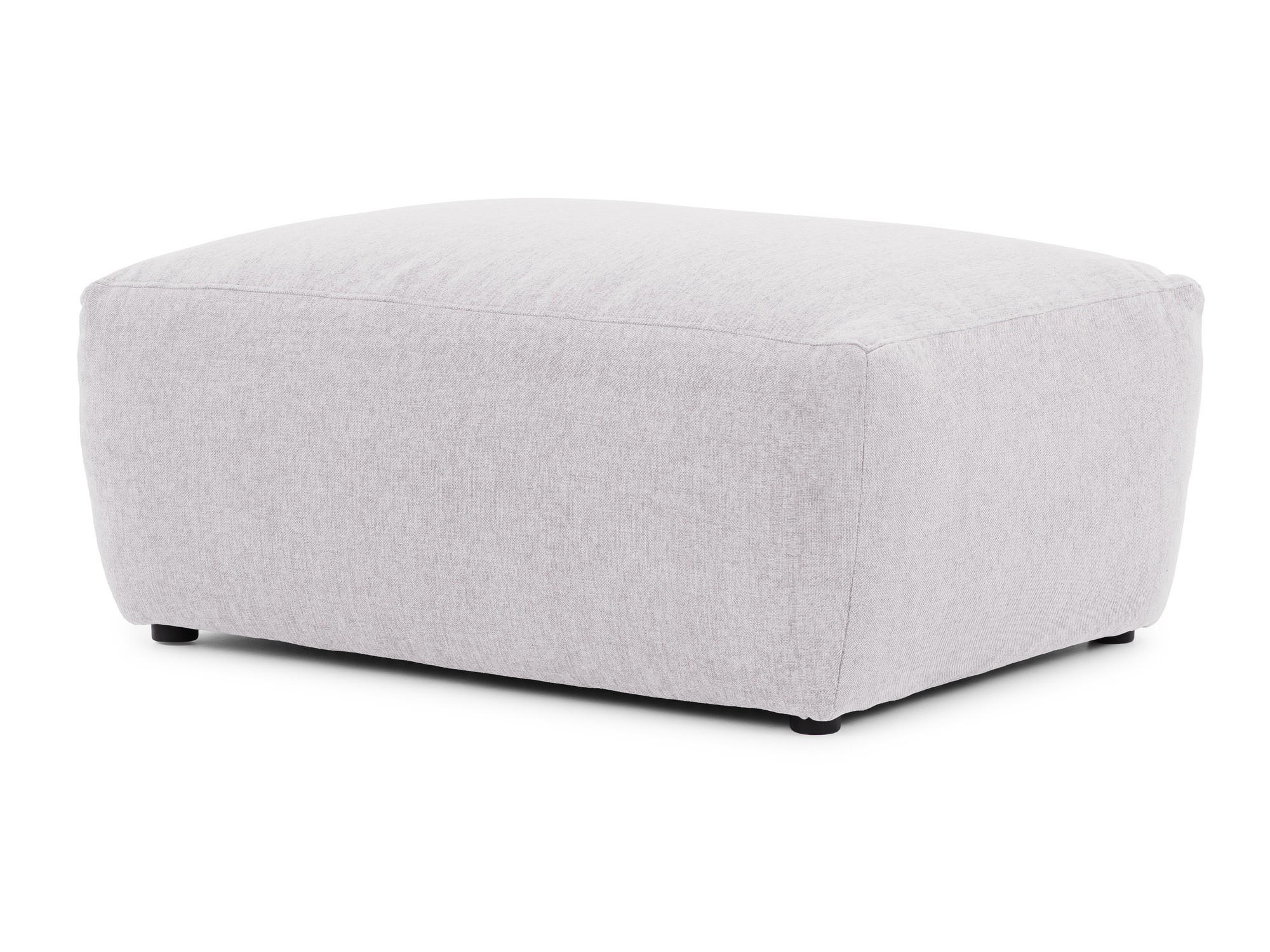 HOCKER Lennon aus Greige Strukturstoff mit vielseitiger Nutzung - Greige/Schwarz, Holz/Kunststoff (102/42/76cm) - S-Style
