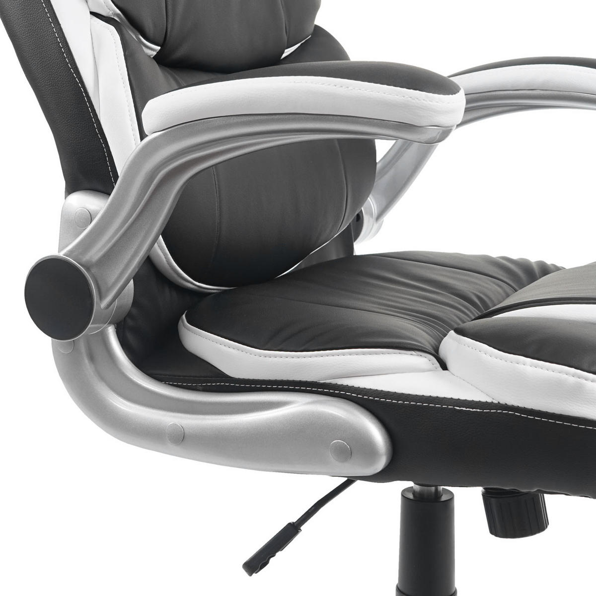 DREHSTUHL HxBxT 120x68x74cm Sitzhöhe 47cm Kunstleder Schwarz - Schwarz, Kunststoff (68/120/74cm) - PROREGAL