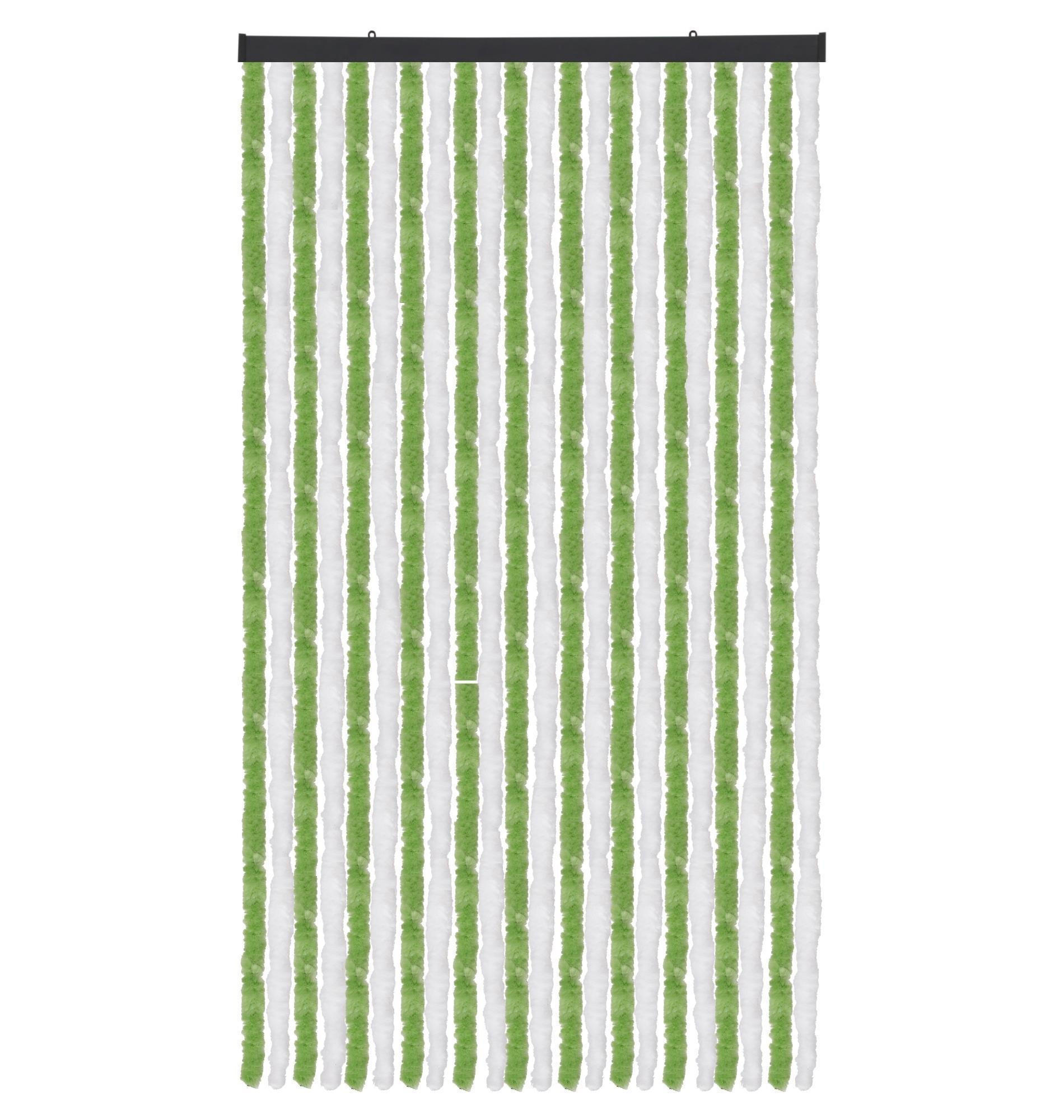FLAUSCHVORHANG (100x200 cm) Türvorhang in "Grün-Weiß" - Grün, Kunststoff (100/2/200cm) - Arsvita
