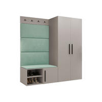 GARDEROBEN-SET Medi I - Kaschmir/Schwarz, Holzwerkstoff/Kunststoff (80/191/50cm) - MIRJAN24