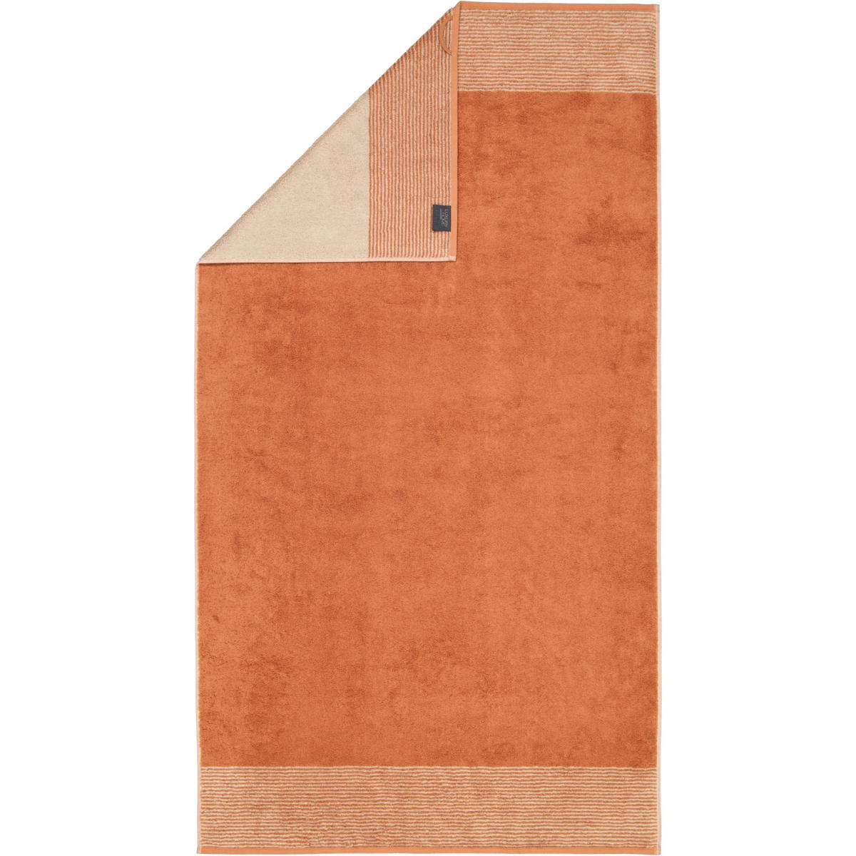 DUSCHTUCH LUXURY HOME TWO-TONE 590 KUPFER - 32 - Orange, Textil (80/150cm) - Cawoe