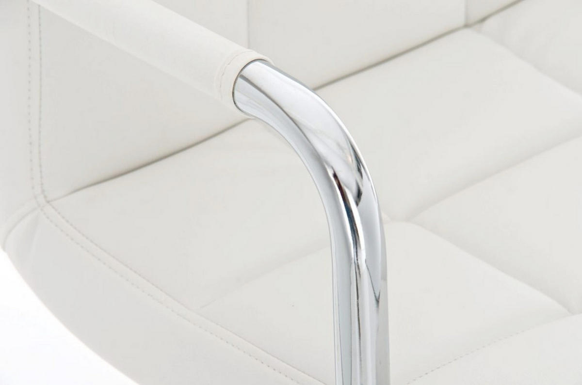 BÜROSTUHL Lucille, Weiß - Weiß, Textil/Metall (54/86/46cm) - TPFLiving