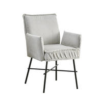 ARMLEHNSTUHL JÜRGEN Hellgrau - Hellgrau, Metall (63/84/63cm) - B&D Home