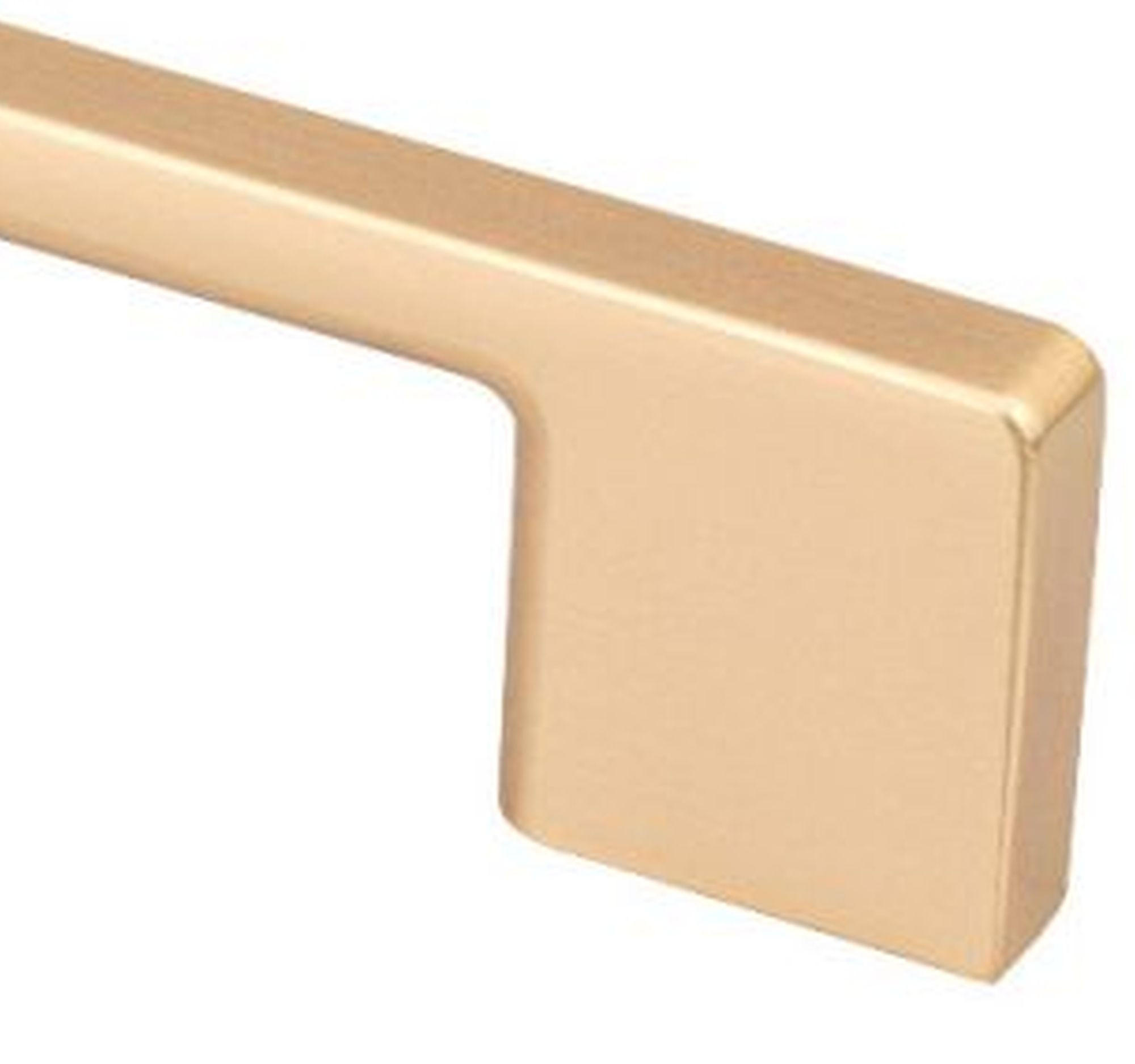 MÖBELGRIFF BA 128mm, Küchengriff Goldfarbig matt, Türgriff Easy - Goldfarben, Metall (0.8/2.8/16.2cm)