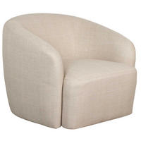 SESSEL Loconia drehbar 89/76/87 cm - Beige/Creme, Textil/Metall (89/78/87cm) - Mr. Deko