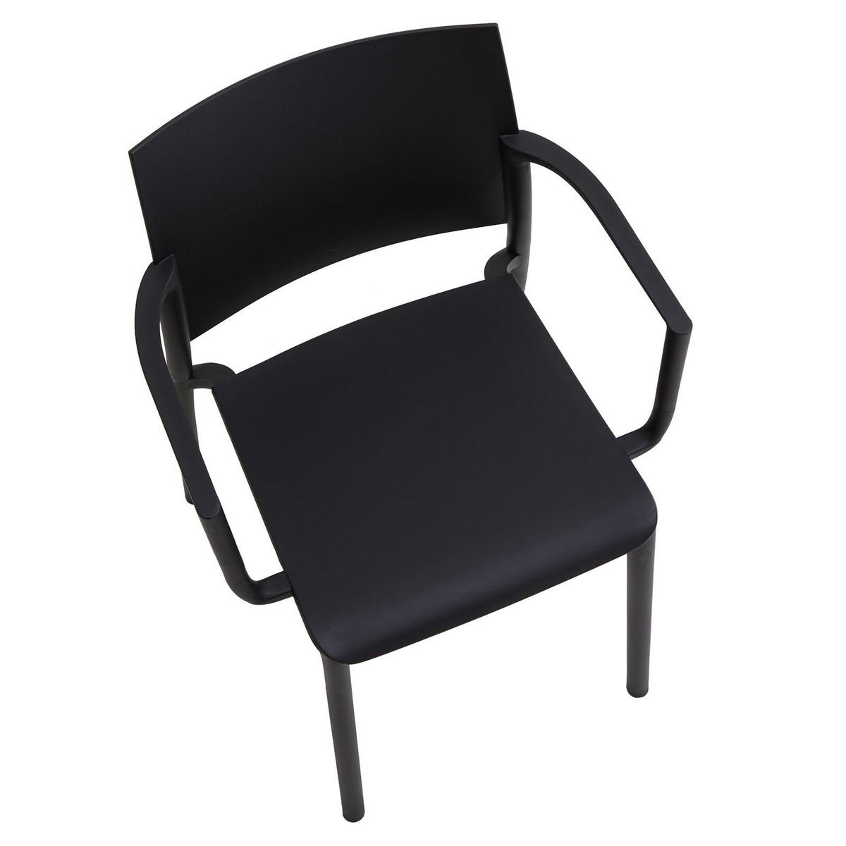 GARTENSTÜHLE TERRA 4ER-SET - Schwarz, Textil (55/81/52cm) - IDIMEX