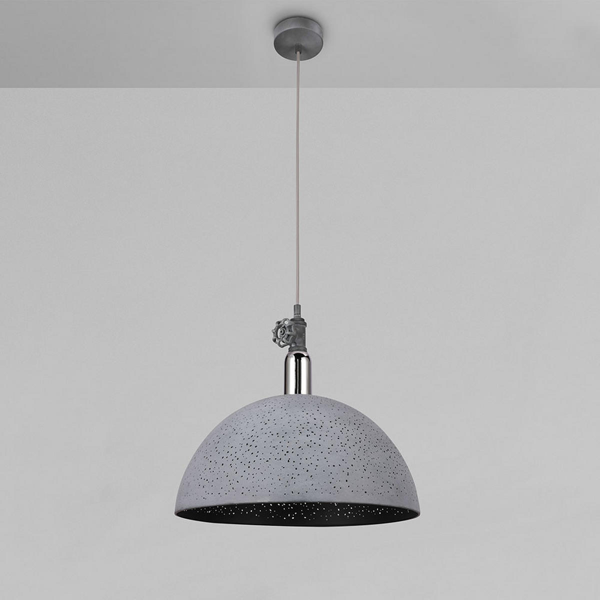 LED HÄNGELEUCHTE Fabian Grau Chrom - Grau, Metall (40/40/150cm)