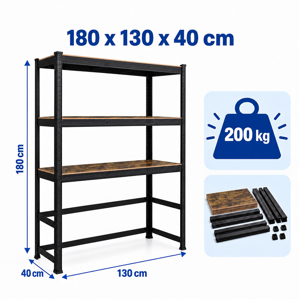 RAFT Maro Negru deasupra mașinii de spălat rezistent - negru, material plastic/compozit lemnos (130/180/40cm) - Relaxdays