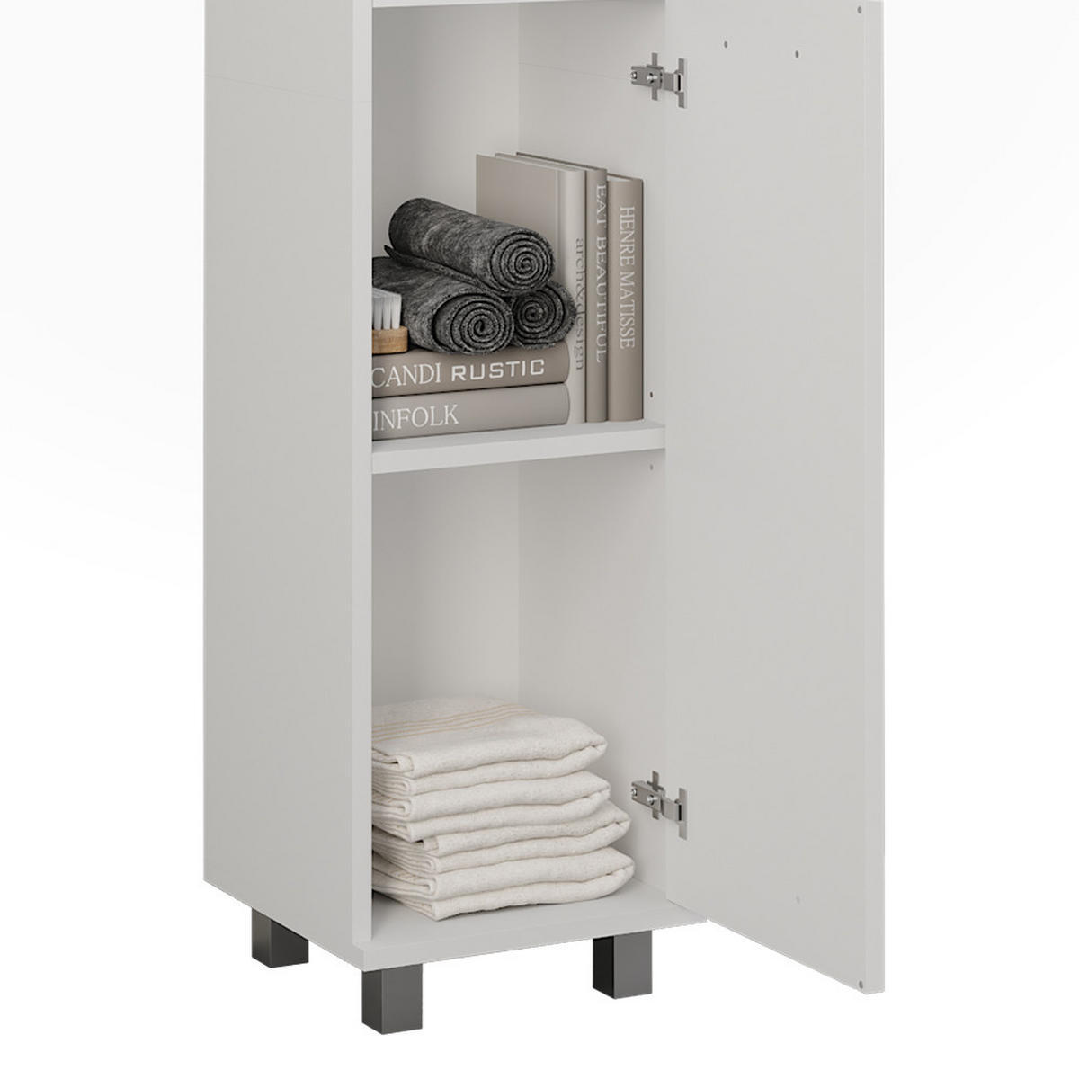 HOCHSCHRANK Ilias Weiß 30.2 x 190 cm mit 2 Türen - Weiß, Holzwerkstoff (30.2/190/30cm) - Vicco