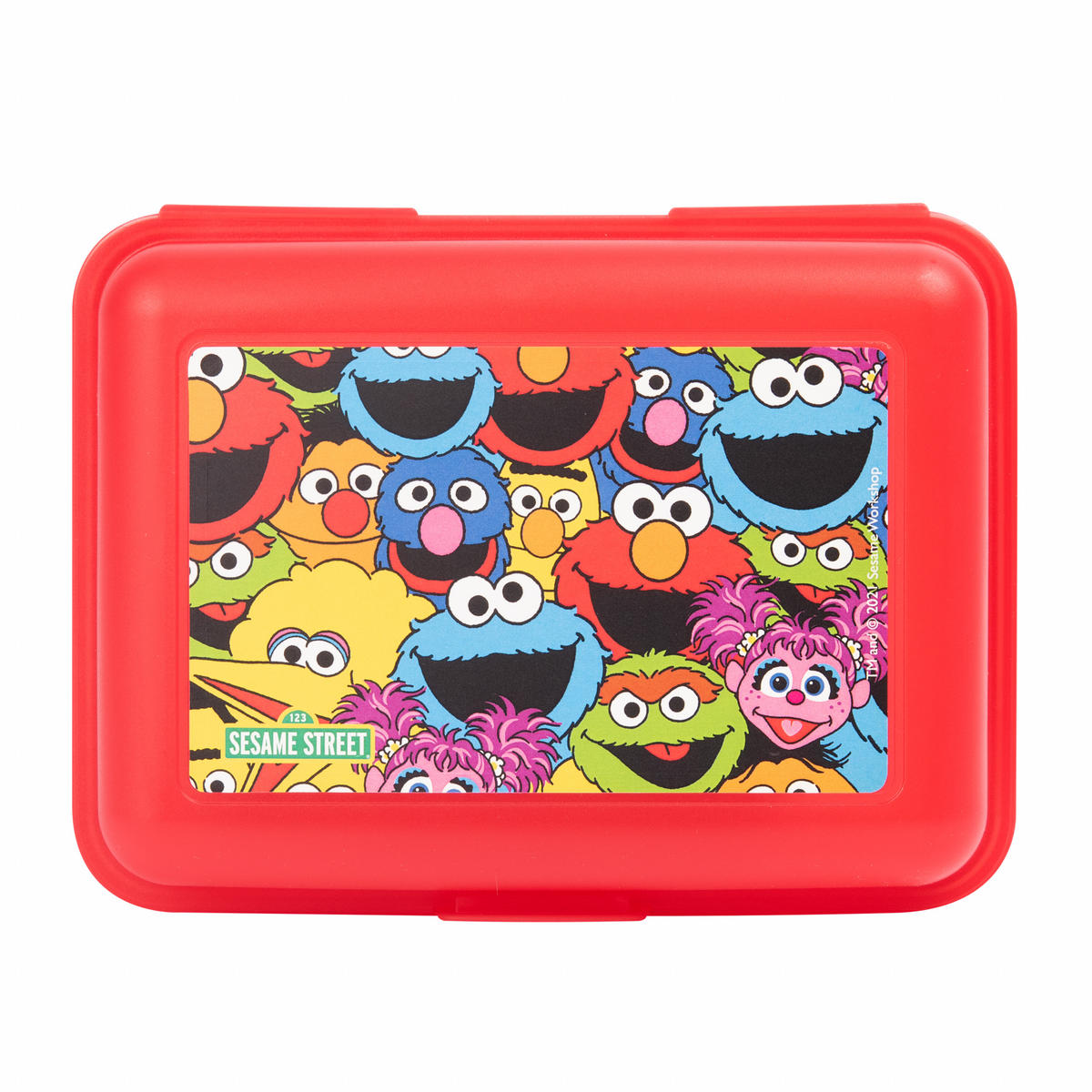 BROTDOSE Sesamstraße Alle Freunde Rot 17,5 x 12,8 x 6,9 cm - Rot, Kunststoff (17.5/6.9/12.8cm) - United Labels