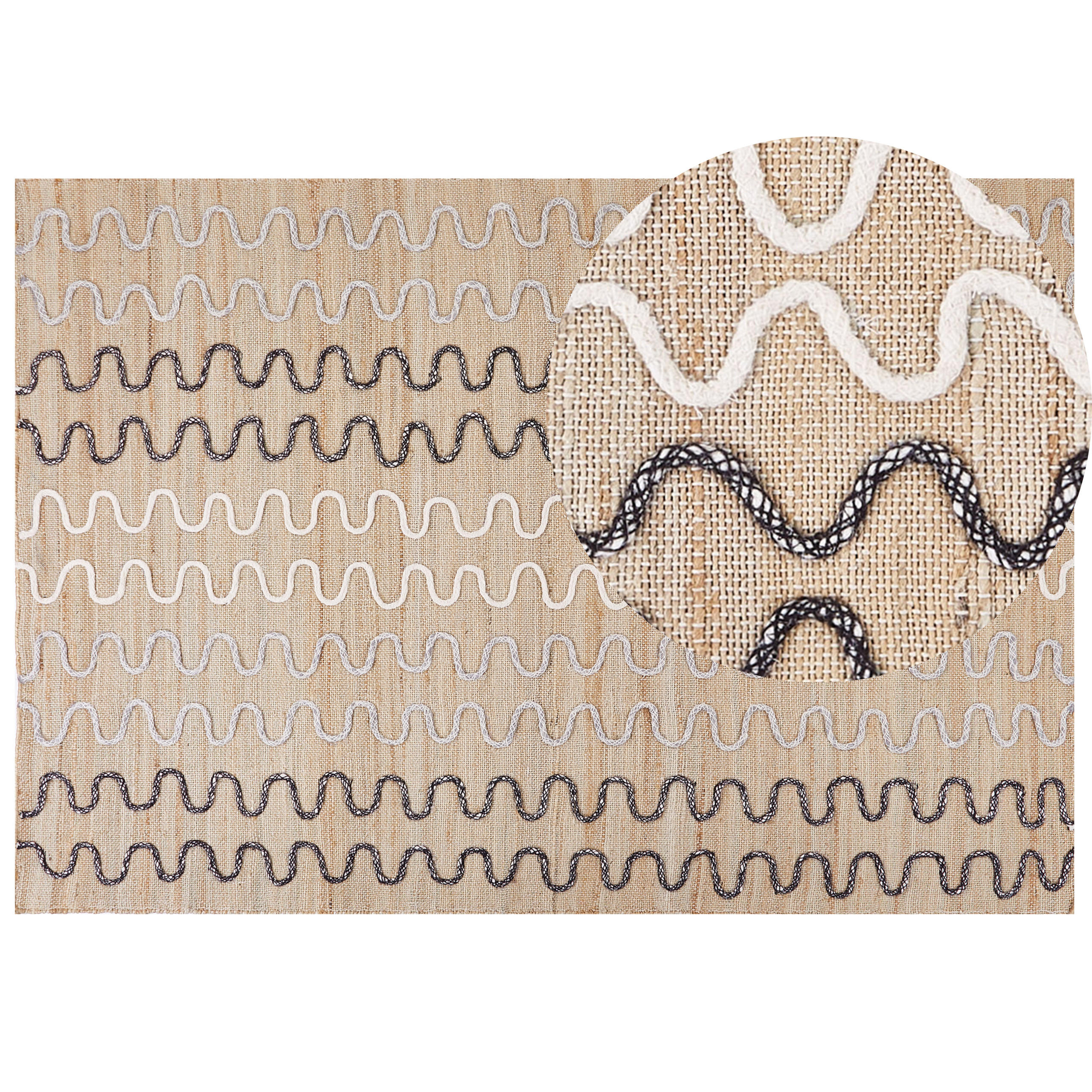 KURZFLOR-TEPPICH Sogut 230/160 cm - Beige, Naturmaterialen (160/230cm) - Beliani