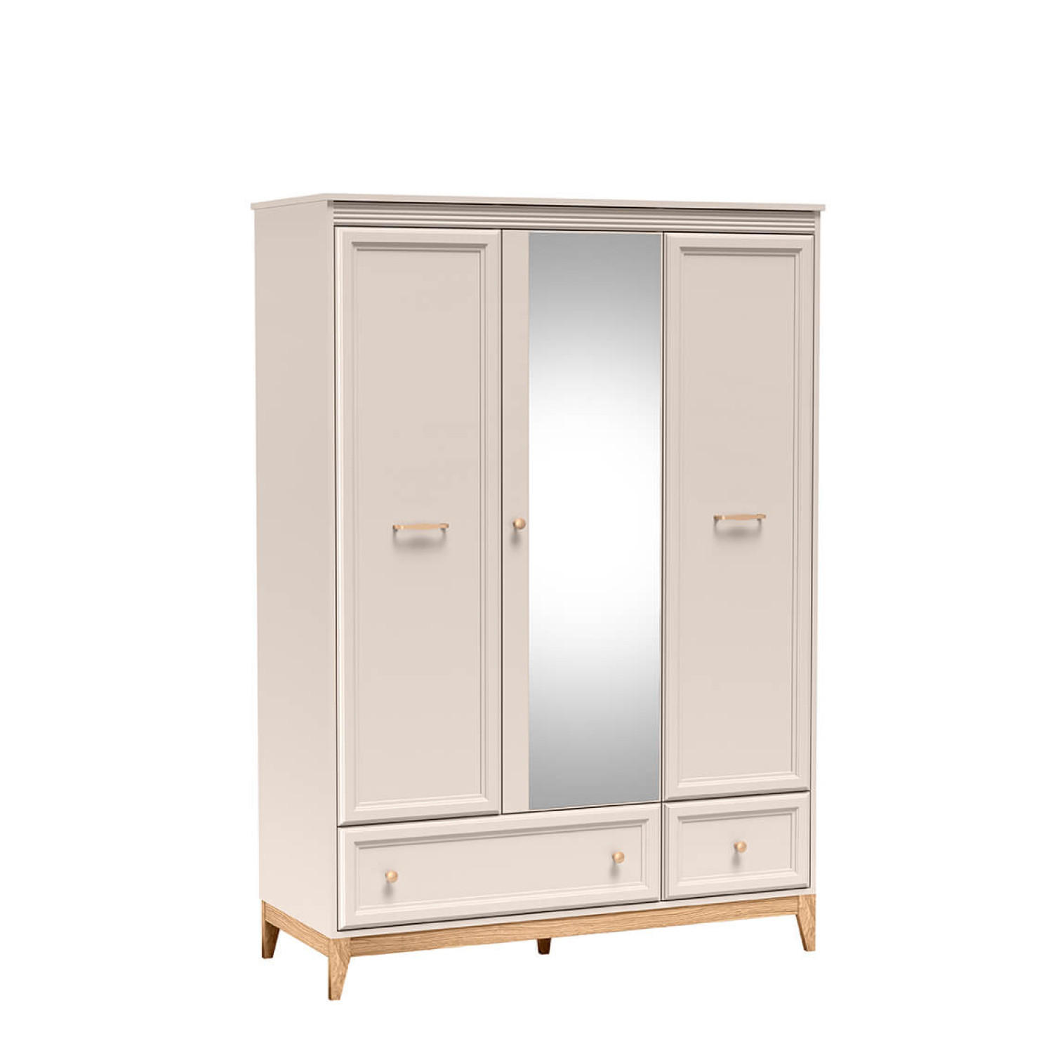 KLEIDERSCHRANK Windsor W-15 135,5 x 193 x 54,5 cm Kaschmir - Kaschmir/Eichefarben, Eichenholz/Holzwerkstoff (135.5/193/54.5cm) - Koseto