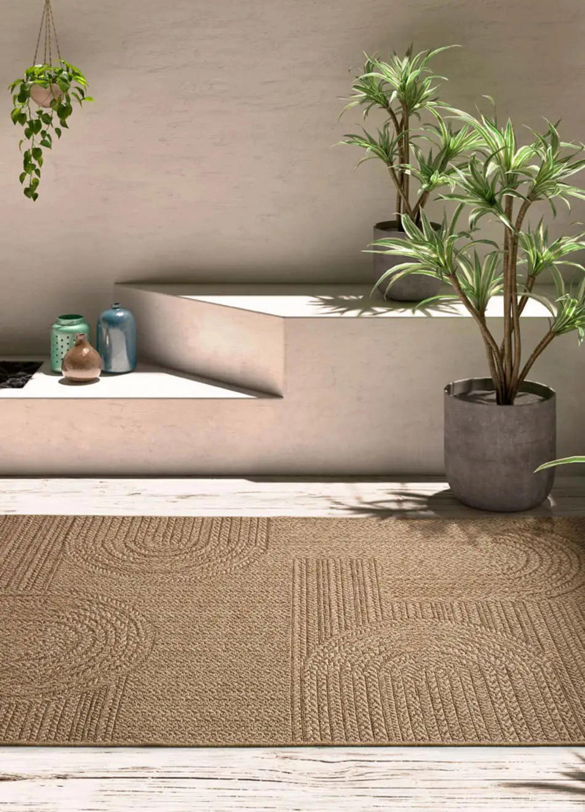 OUTDOORTEPPICH Natürlich Acra 200/290 cm - Braun, Naturmaterialien/Textil (200/290cm) - Atticgo