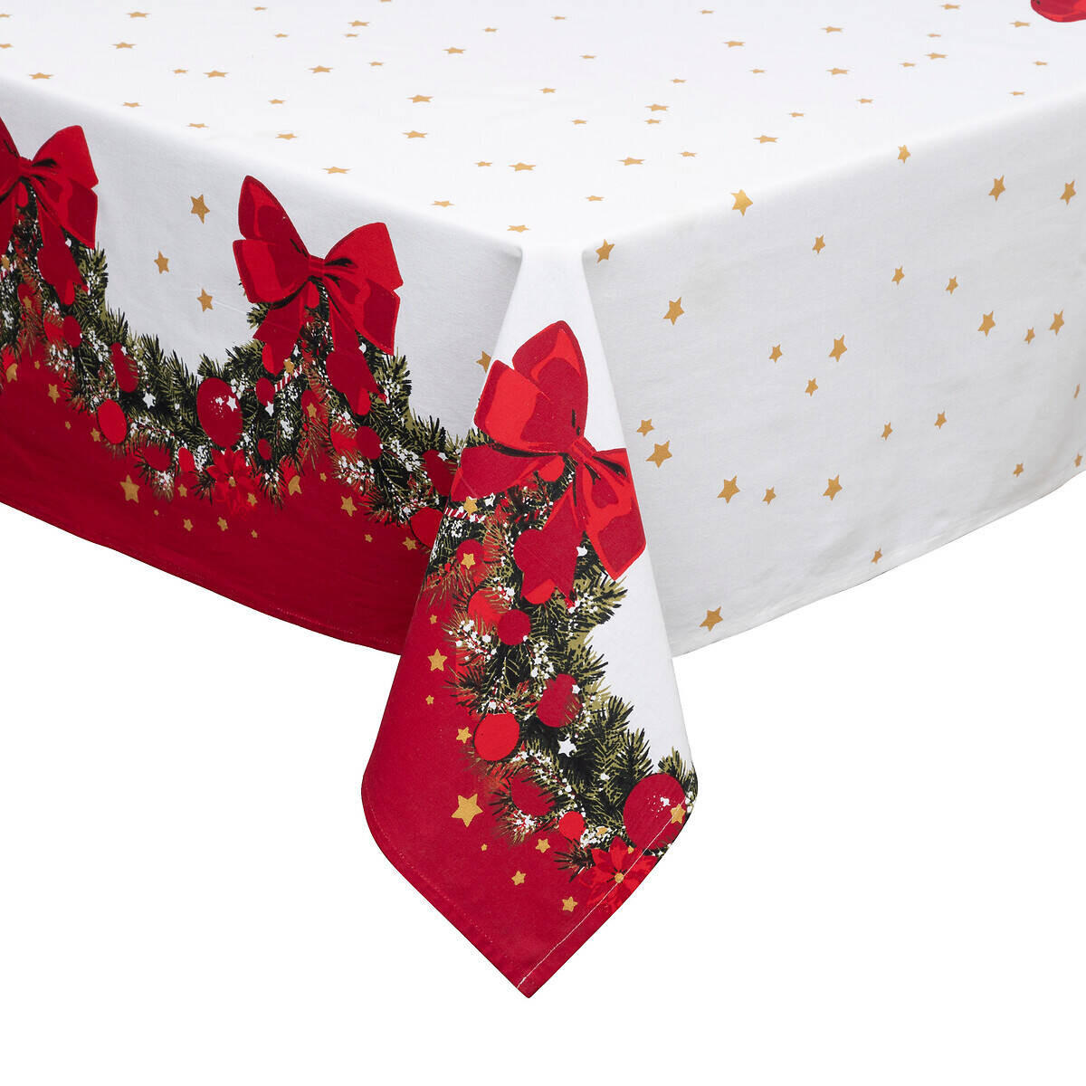 TISCHDECKE Weihnachtsgirlande mit Schleifen - Multicolor, Naturmaterialien (140/0.5/360cm) - Atmosphera Createur d´interieur