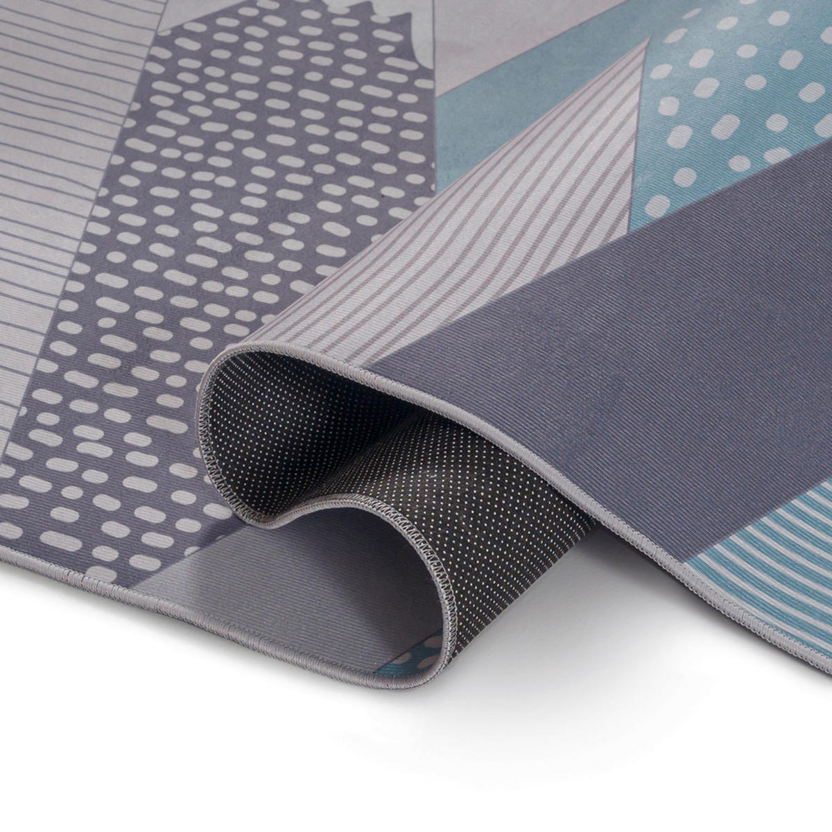 KINDERTEPPICH Bambini Picco Mazovia 120x160cm Blau Grau Berge Kurzflor - Blau, Textil (120/160cm) - Mazovia