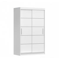 SCHWEBETÜRENSCHRANK Neomi 06 ohne Spiegel Weiß/Weiß 120 cm - Weiß, Holz (120/200/61cm) - imoebel24