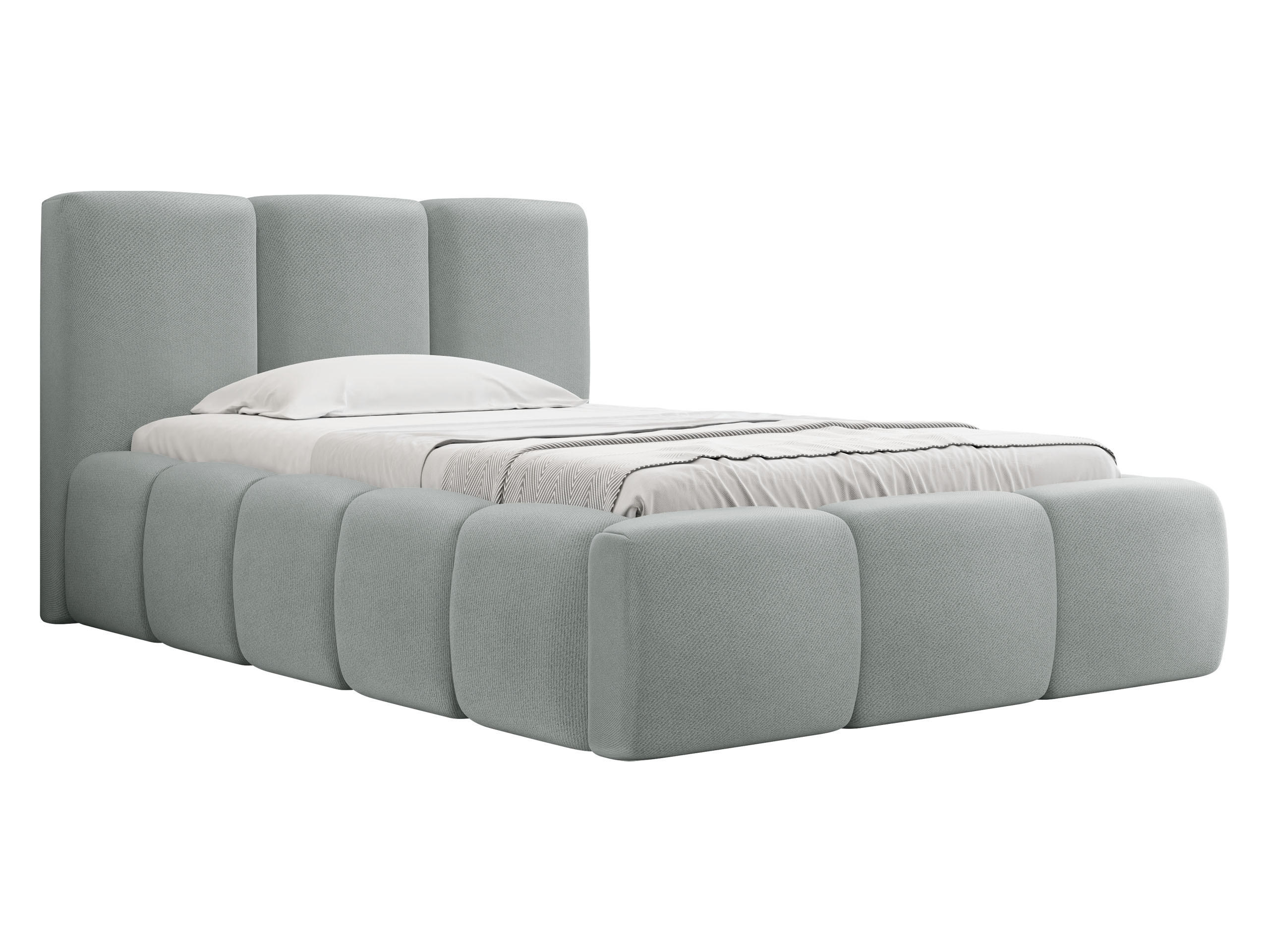 POLSTERBETT Kevson 90 - Hellgrau, Holz (90/200cm) - MIRJAN24