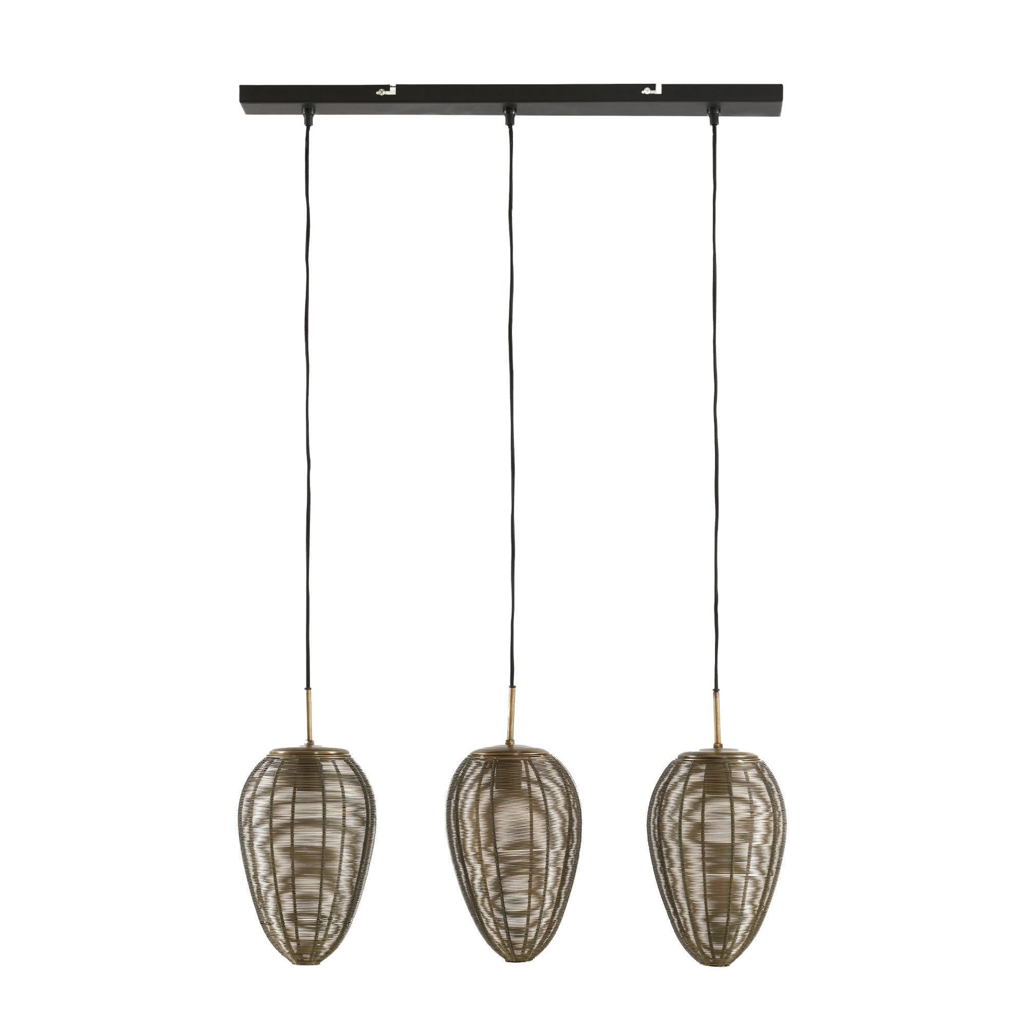 HÄNGELAMPE Yaelle Bronze Ø80/33 cm - Bronzefarben, Metall (80/20/33cm) - Light & Living