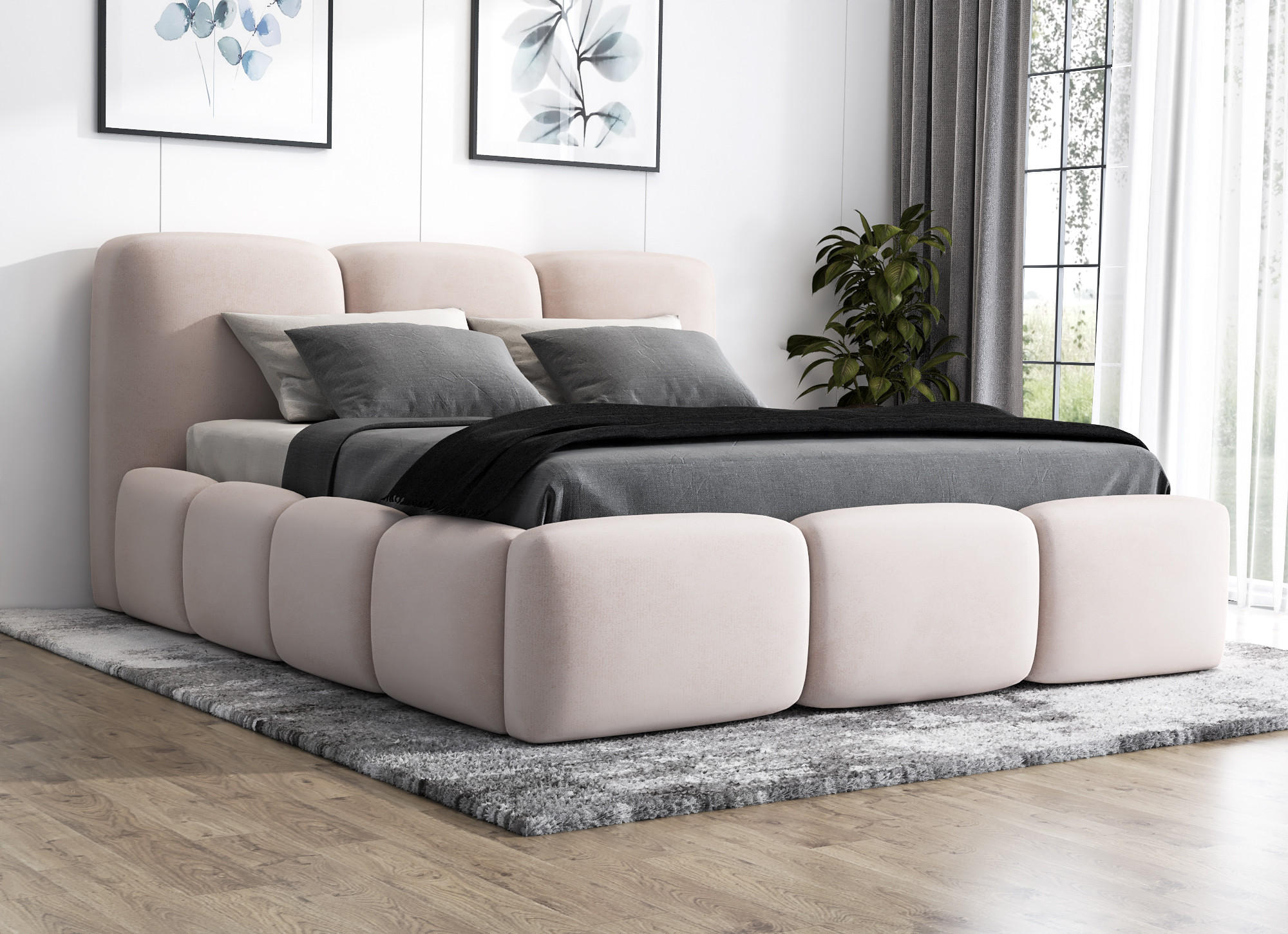 POLSTERBETT STAR140x200 Beige - Beige, Textil (140/200cm) - A&J MöbelLand