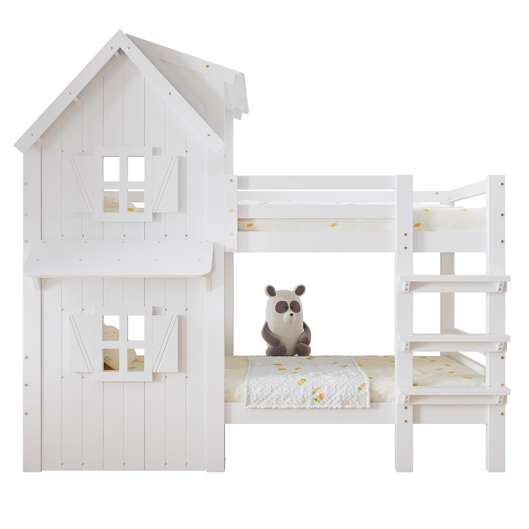 Chicfurn Etagenbett Weiß 90x200 cm