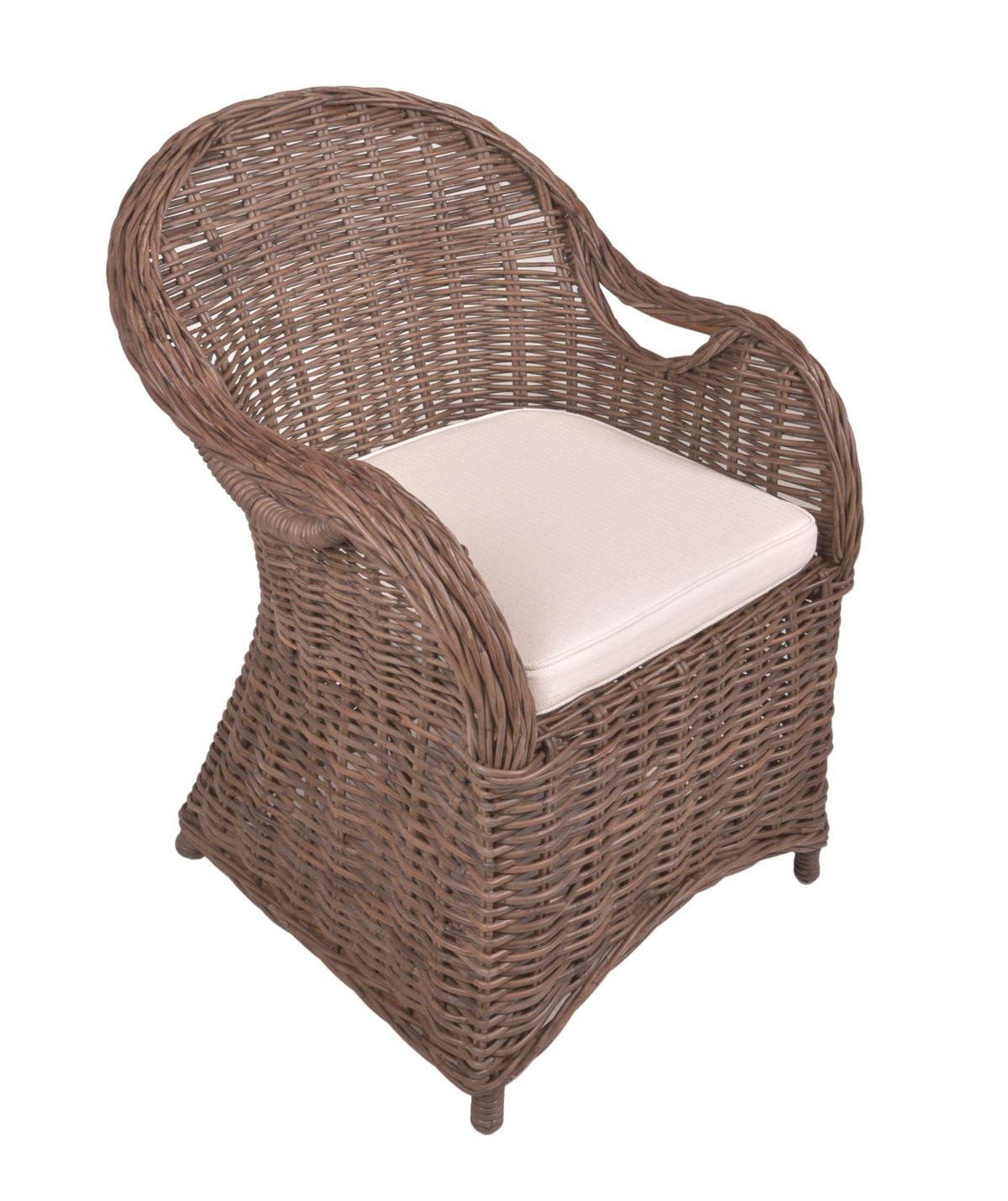 GARTENSTUHL Basel Braun Relaxsessel - Braun, Holz (65/88/64cm) - DELUKE