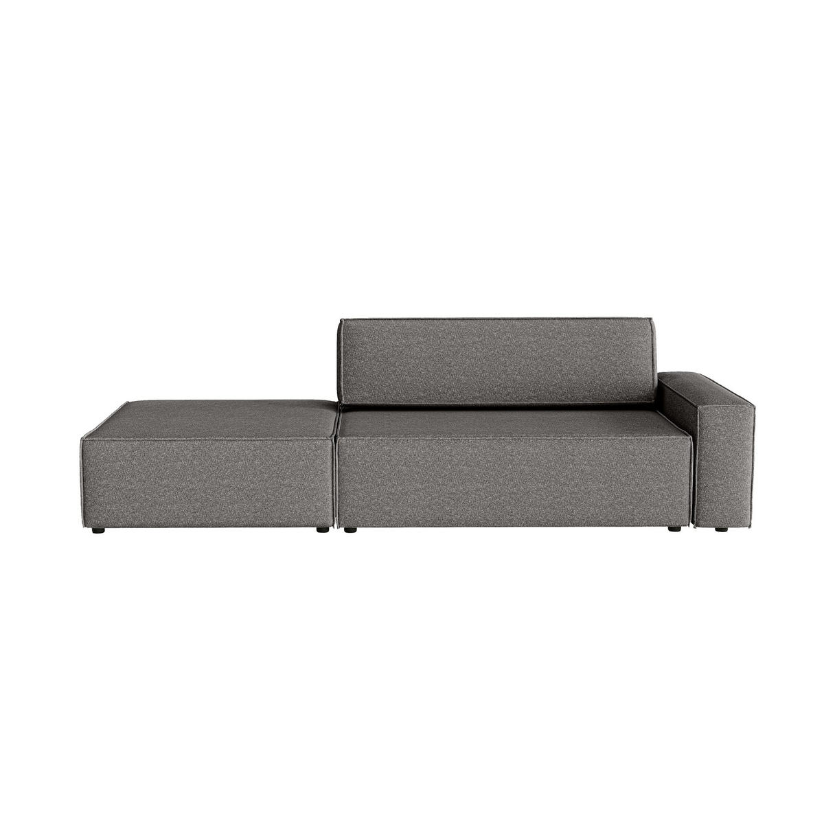 SCHLAFSOFA Lummo Si mit Schlaffunktion, Graphit - Graphitfarben, Textil (263/70/100cm) - Fedve