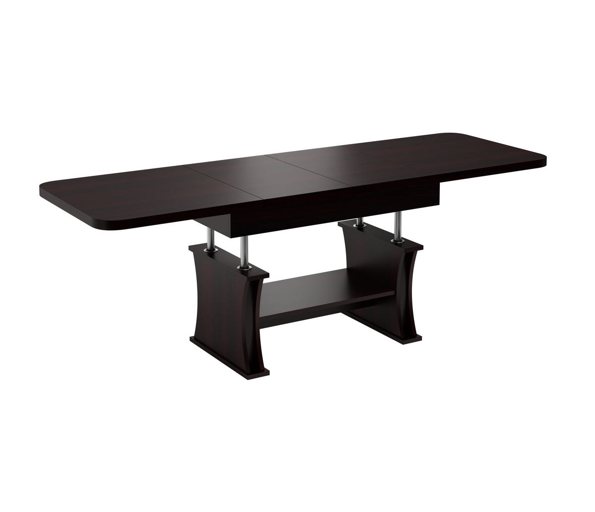 COUCHTISCH rechteckig Walnuss Wenge ausziehbar höhenverstellbar - Wengefarben, Holzwerkstoff (70/120/60cm) - designimpex