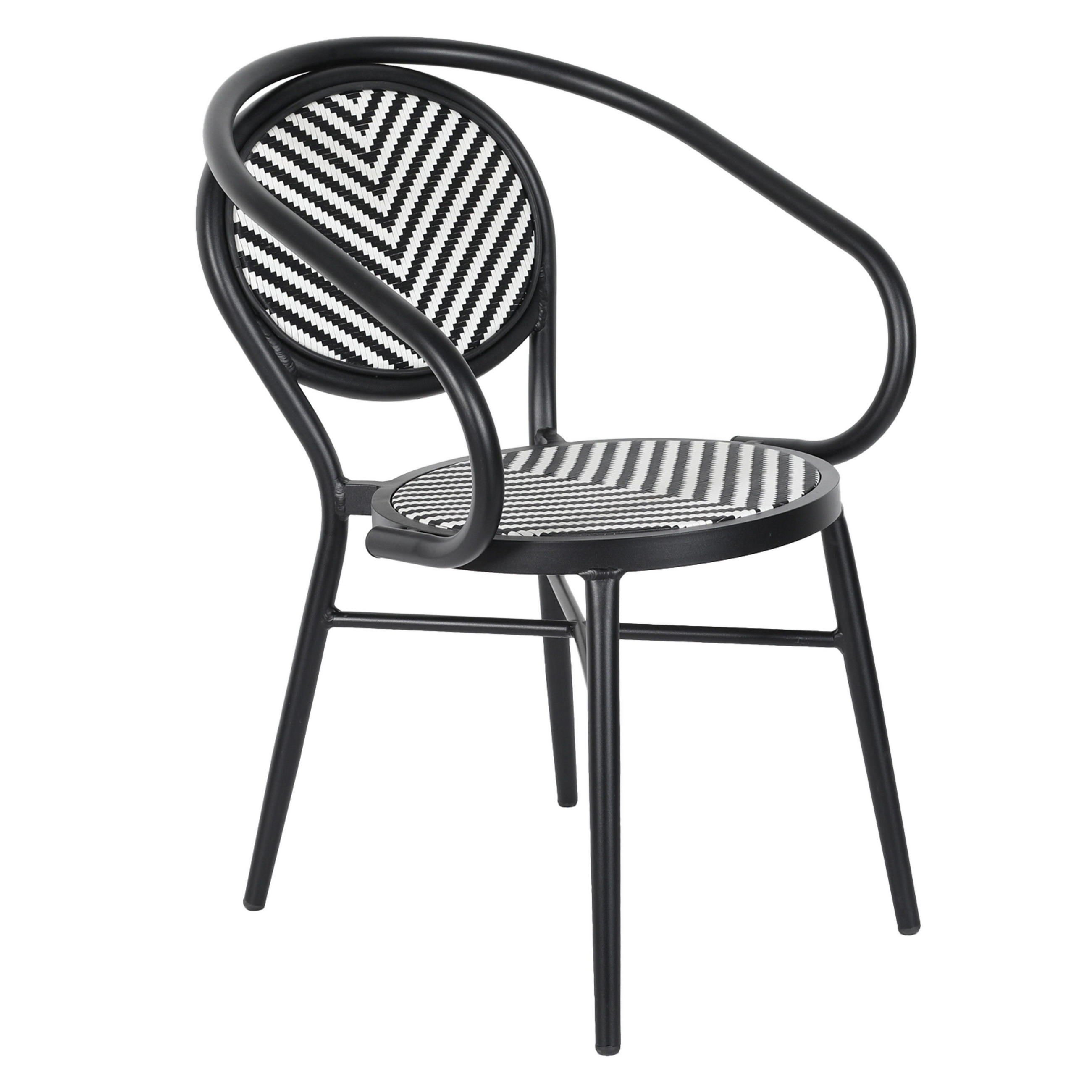Oviala Gartenstuhl, Schwarz 56x80x57 cm