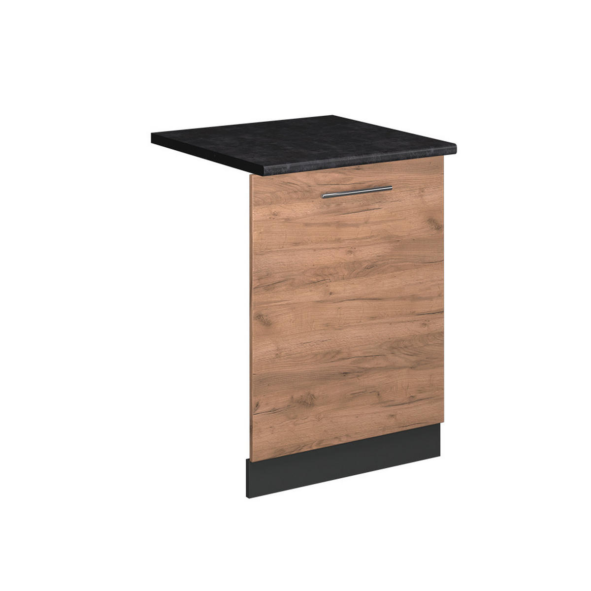 GESCHIRRSPÜLBLENDE Fame-Line Goldkraft Eiche 60 cm , AP Anthrazit - Honigeiche/Anthrazit, Holzwerkstoff (60/81.8/1.6cm) - Vicco