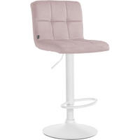 BARHOCKER Samt Rosa - Weiß/Rosa, Textil/Metall (46/94/47cm) - CLP