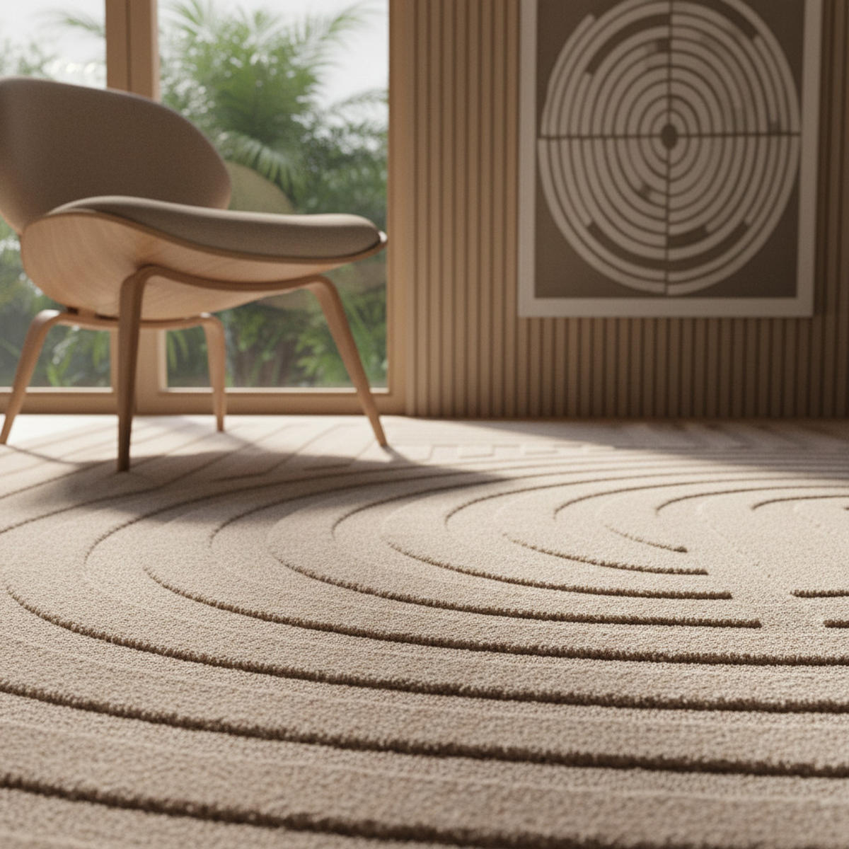 TEPPICH Kurzflor Bohemian Modern Waschbar Schlafzimmer Strapazierfähig Beige 140x200 cm – LAVAREDO - Beige, Textil (140/200cm) - KADIMA DESIGN