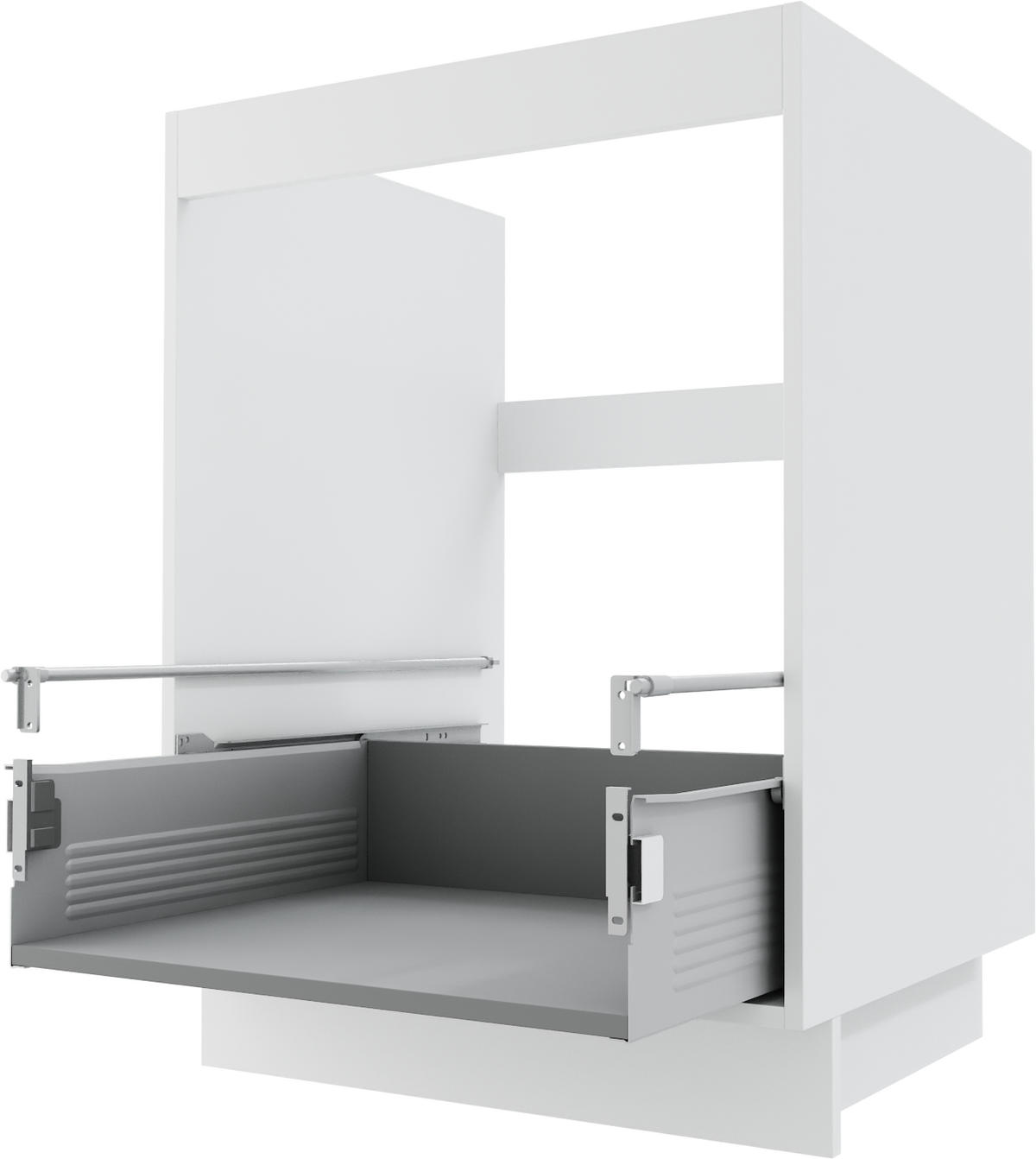 SPÜLENUNTERSCHRANK Bonn D1ZM/60 Dust Grey Matt / Weiß Matt 60 / 50 / 82cm - Weiß/Grau, Holz/Holzwerkstoff (60/82/50cm) - Feldmann-Wohnen