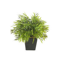 KUNSTBAUM Künstlicher Bambus Topf - Naoto 25 cm - Grün, Kunststoff (25cm) - Emerald