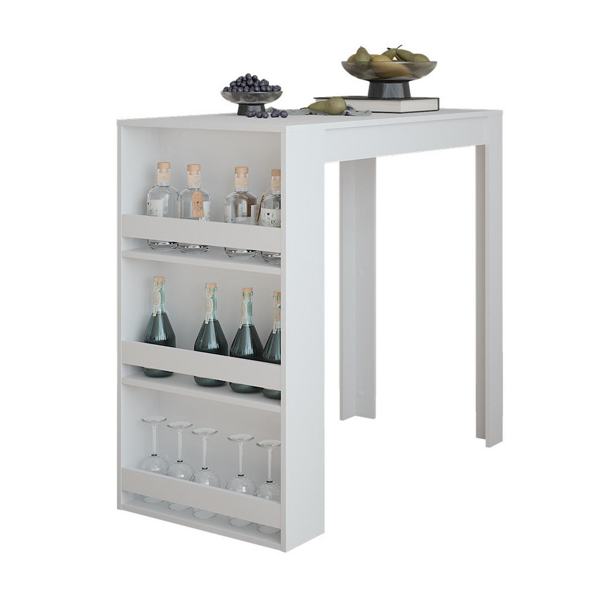 BARTISCH Repose Weiß 57 x 117 cm - Weiß, Holzwerkstoff (117/57/106cm) - Vicco