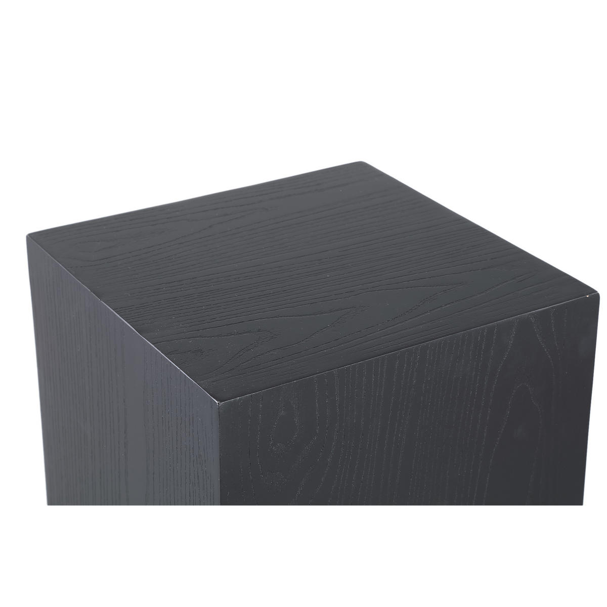 BLUMENSÄULE Gustavo Schwarz 30/30/40cm 2er-Set - Schwarz, Holz (30/30/40cm) - PTMD Collection