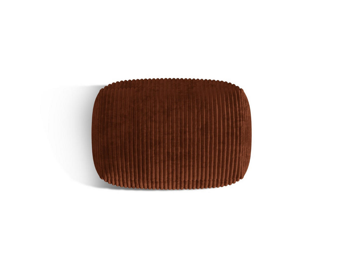 POUF Martina aus Cord ziegelrot - Orange, Textil (65/44/95cm) - Micadoni
