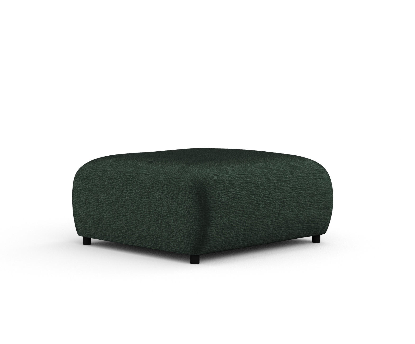 POUF S Zanzibar Grün Chenille - Schwarz/Grün, Holz/Holzwerkstoff (88/37/88cm) - Maison de Reve