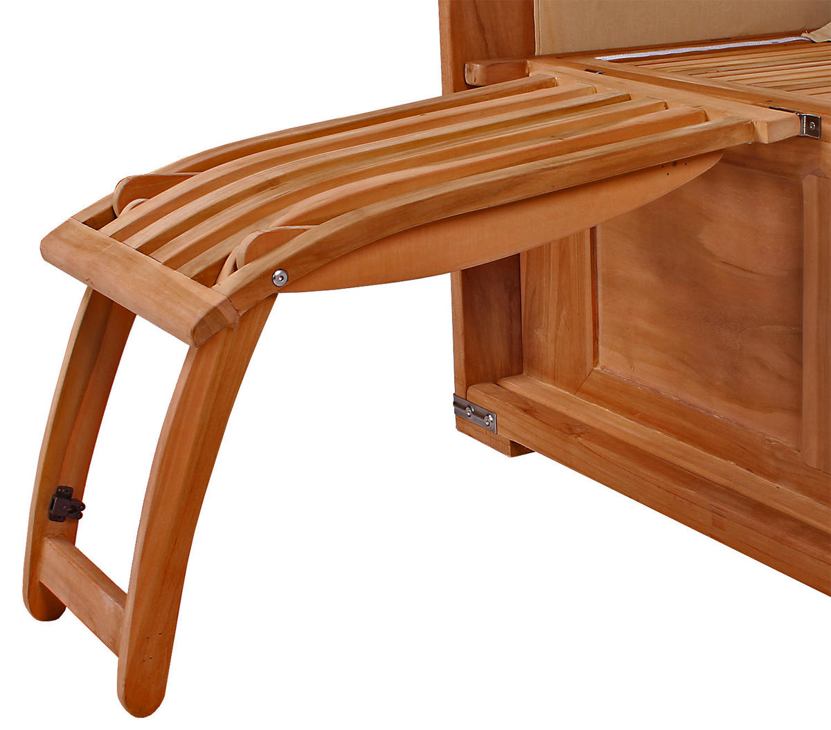 STRANDKORB Komplettset: Schaalsee Teak - PE grau - Modell 594 - Rot/Grau, Holz/Kunststoff (125/170/80cm) - bene living